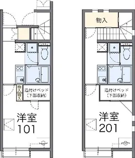 レオネクスト壽アモーレ【210号室】の間取り