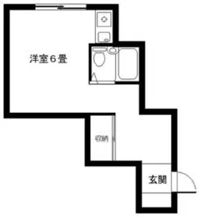 ハイツ西之谷【1-B号室】の間取り