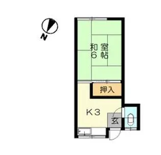 渡辺壮B号棟【203号室】の間取り