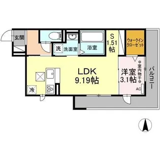 グランヴィア徹明通【1階】の間取り