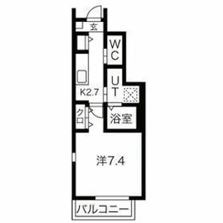 ユニベール【1階】の間取り