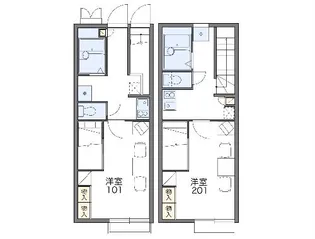 レオパレスFIRST100【103号室】の間取り