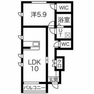 エルヴィータα【A103号室】の間取り