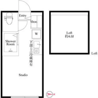 ハーモニーテラス綱島【1階】の間取り