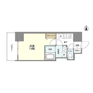 BPRレジデンス江坂【6階】の間取り