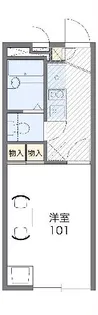 レオパレスクロワール【201号室】の間取り