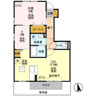 ビューフォレスト C【1階】の間取り