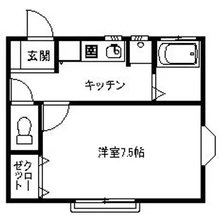 サンライズハイツ【2階】の間取り