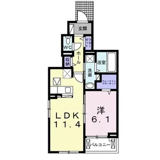 Rico・alivio Ⅱ【1階】の間取り