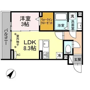 セレーノ音羽町【1階】の間取り