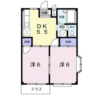 シャンブル21 C【1階】の間取り