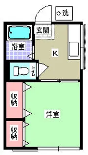 深田台ハイツ【B-103号室】の間取り