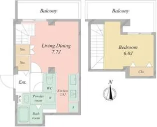 トゥール・ブラン【402号室】の間取り
