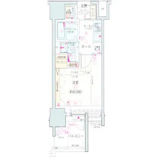 エステムプラザ品川大井町クリスタルヒルズ【9階】の間取り