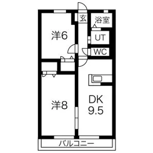 メゾンドフローラII【2階】の間取り
