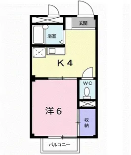 サンハイツ広久手B【1階】の間取り