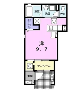 メゾン・ミニヨン【101号室】の間取り