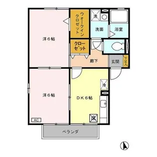 レグルス B【1階】の間取り