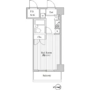 スペーシア池上【2階】の間取り