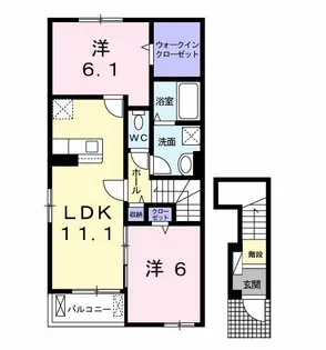 エクセレントNAGISAⅠ【2階】の間取り