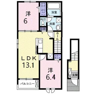 Maison du Reve【2階】の間取り