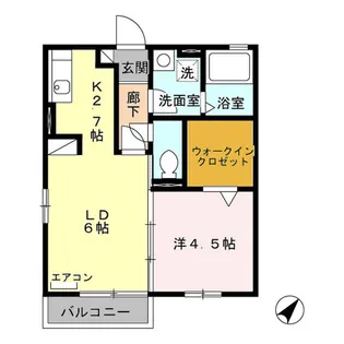 クレール【2階】の間取り