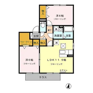 TOi et moi(トワエモア) 弐番館【1階】の間取り