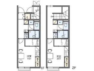 レオパレスアルシュ【2階】の間取り