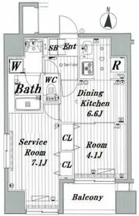 メイクスデザイン新宿【7階】の間取り