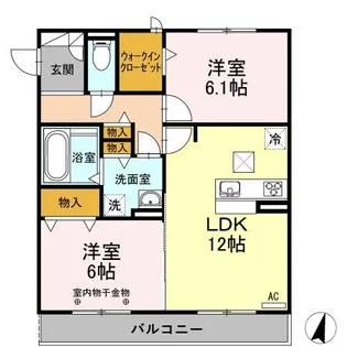 ラヴィアンローズ【1階】の間取り