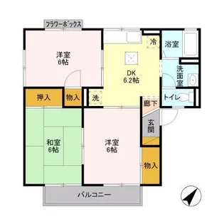 メゾン森PartⅢ・Ⅴ【V101号室】の間取り