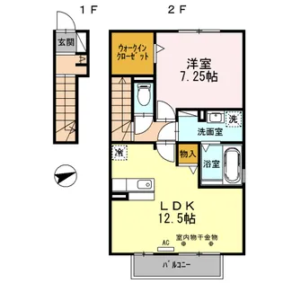 フルーヴK【2階】の間取り