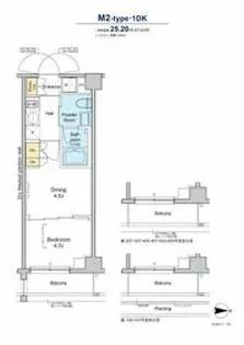 プラウドフラット品川大井町【1階】の間取り