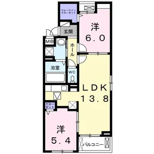 ボナール神野【301号室】の間取り