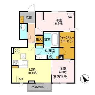 カーネリアン B【1階】の間取り