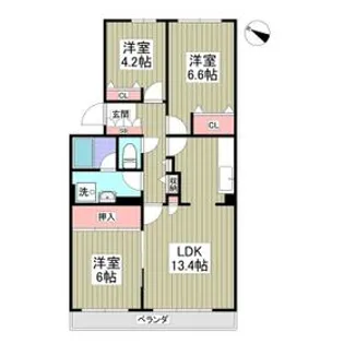 リブレス行田【5階】の間取り