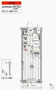 メインステージ赤塚【108号室】の間取り