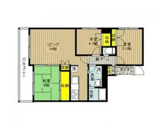 マインズスクウェア【3階】の間取り