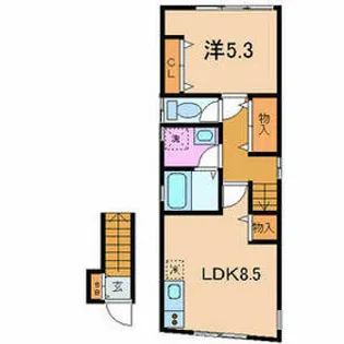 エスフラット【2階】の間取り