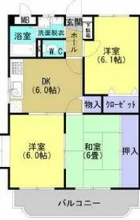 ユーミーエルグランデ【1階】の間取り