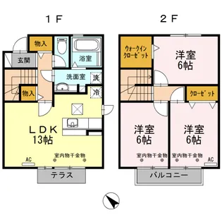 アリエッタ B棟【1階】の間取り