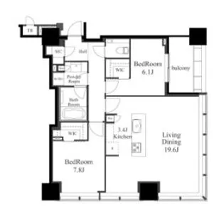 白金ザ スカイ【25階】の間取り