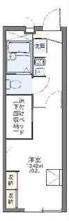 レオパレスミラドール十塚B【104号室】の間取り