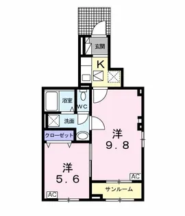 EnRich長良A(エンリッチ【1階】の間取り