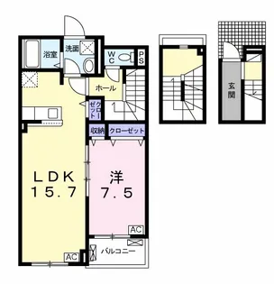 EnRich長良A(エンリッチ【3階】の間取り