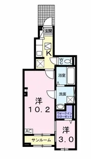 EnRich長良B(エンリッチ【1階】の間取り