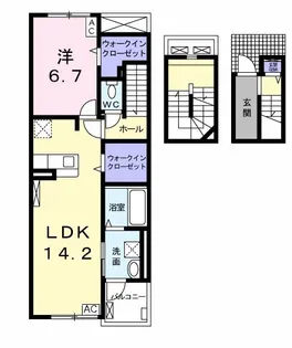 EnRich長良B(エンリッチ【3階】の間取り