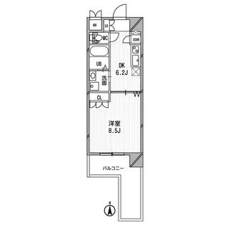 アスリート江坂Ⅱ番館【4階】の間取り