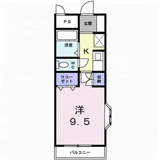 フローラル備前掘【1階】の間取り