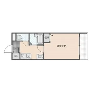 シャトレ豊津I【1階】の間取り